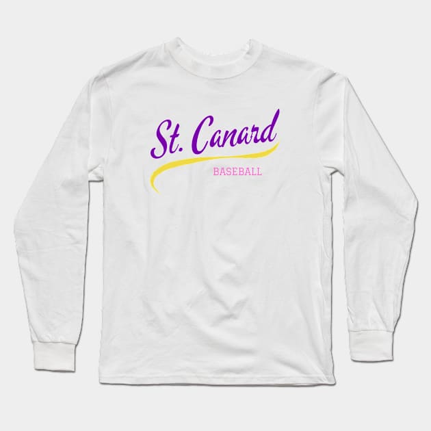 St. Canard Baseball Long Sleeve T-Shirt by Amores Patos 